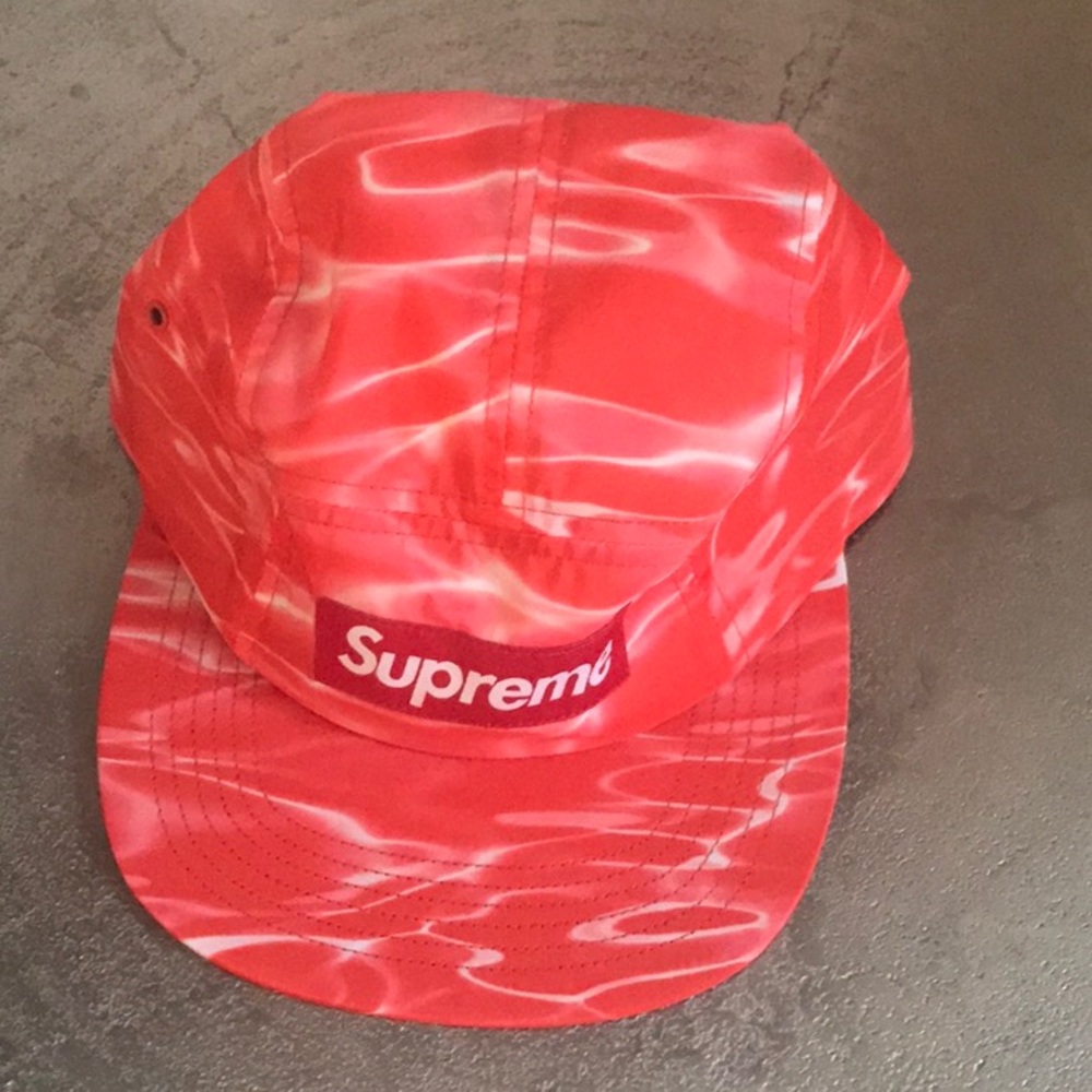 Supreme Ripple Camp Cap Red DSWT! Box Logo S/S 17